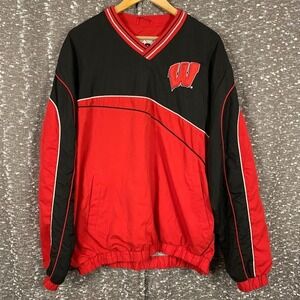 Vintage Wisconsin Badgers 58 Sports Jacket Pullover Men's Size XL‎ Windbreaker